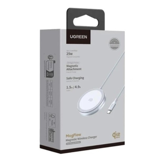 Фото - Беспроводное зарядное устройство UGREEN W753 25W Magnetic Wireless Charger Starlight Blue (55959)